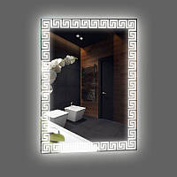Зеркало в ванную с 3D подсветкой 5 Вт влагостойкое 600х800 мм | зеркало с контурной подсветкой