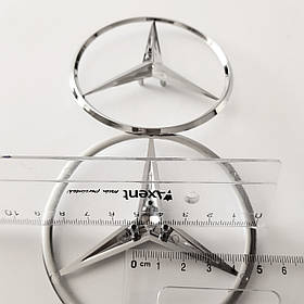 Емблема Mercedes 140 рівна 90мм. пластик