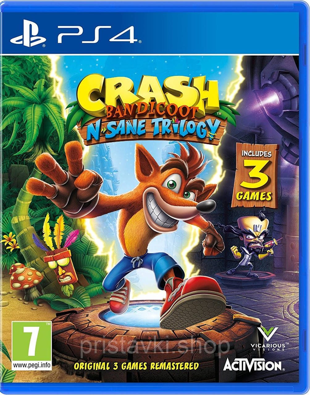 Crash Bandicoot N Sane Trilogy 3 в 1 PS4 / PS5, фото 1