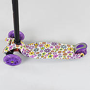 Самокат триколісний Best Scooter A 25528/779-1326 MAXI 4 міцна алюмінієва трубка, світло коліс, фото 3