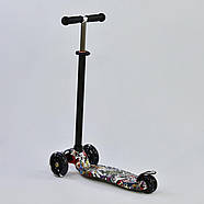 Самокат триколісний Best Scooter A 24642/779-1386 MAXI 4 міцна алюмінієва трубка, світло коліс, фото 2
