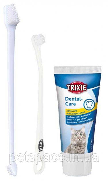 Зубний набір Trixie (Тріксі для котів, щітка+паста)