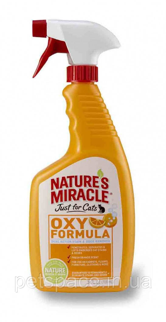 Спрей 8в1 Nature`s Miracle Cat Orange Oxy Formula (Нейтралізація запахів і плям) 709 мл., фото 1