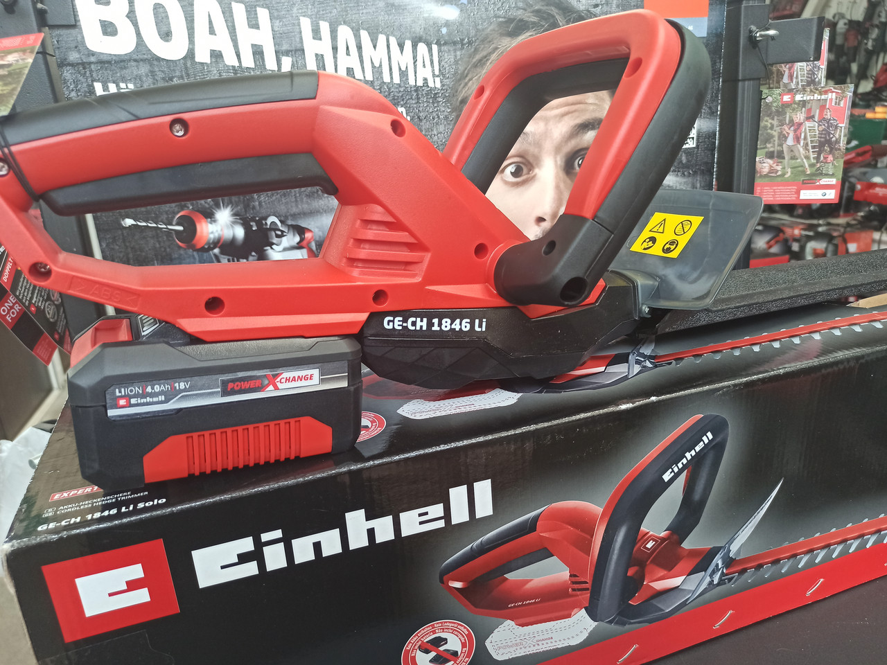 Аккумуляторный кусторез Einhell PXC GE-CH 1846 Li + Аккумулятор 4 А/час + Зарядное устройство