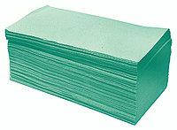 Полотенца бумажные 1-слойные V скл., 230х230 мм, зеленые