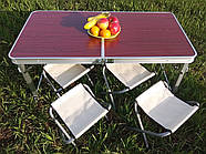 Посилений стіл для пікніка з 4 стільцями, різні кольори