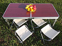 Усиленный стол для пикника с 4 стульями, разные цвета