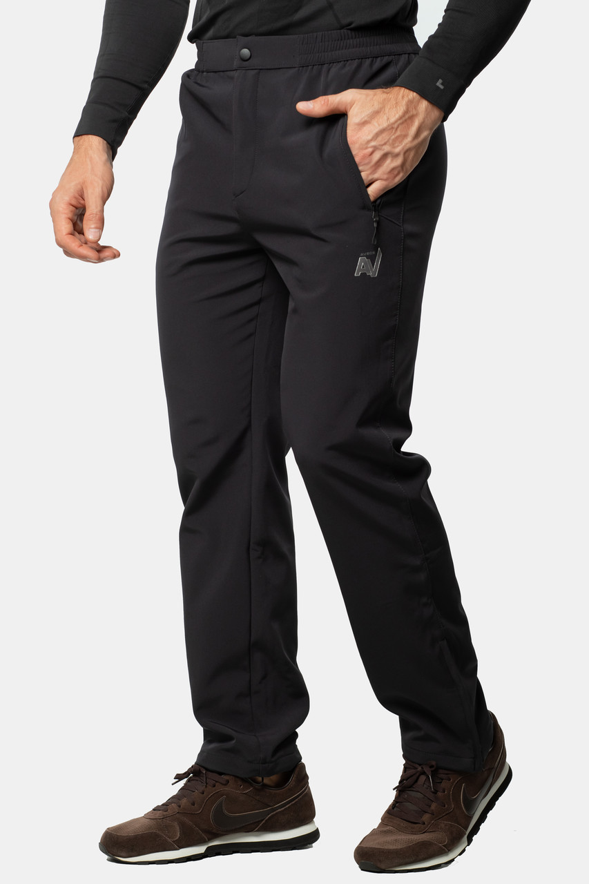 Спортивні штани сірі на флісі Softshell Windstopper Avecs AV-50209 софтшелл Розміри L 2XL 3XL