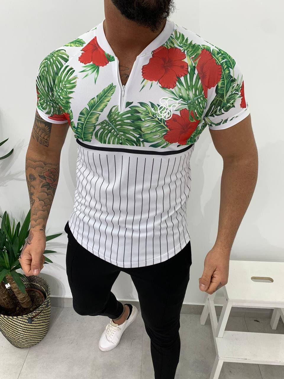 Чоловіча футболка Sik Silk M792 біла, фото 1