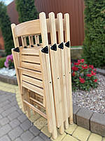 Складаний дерев'яний стілець натурального кольору ОПТОМ/Туристичний стілець складаний/Бузковий стілець розкладний
