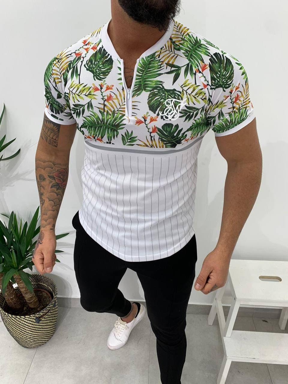 Чоловіча футболка Sik Silk M793 біла S, фото 1