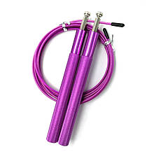 Скакалка металева на підшипниках фіолетова