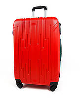 Маленький пластиковый четырехколесный чемодан на колесах , 40л Красный