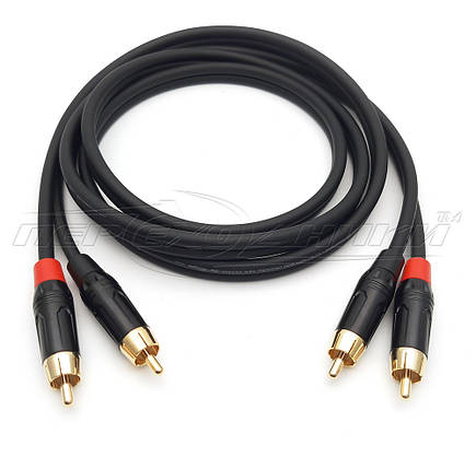 Кабель аудіо 2RCA-2RCA (преміум), фото 1