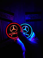 Подсветка подстаканника с логотипом автомобиля Mercedes