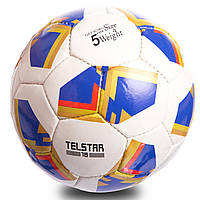 Мяч футбольный ламинированный Profi Pro Liga №5 TELSTAR 0714 White-Blue-Orange