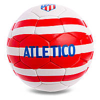 Мяч футбольный Profi Grippy Pro Liga №5 ATLETICO MADRID Атлетико Мадрид FC FB-0587 Red-White-Blue