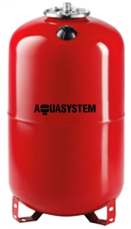 Розширювальний бак Aquasystem VRV 80 (80 к. вертикальний з ніжками червоний)