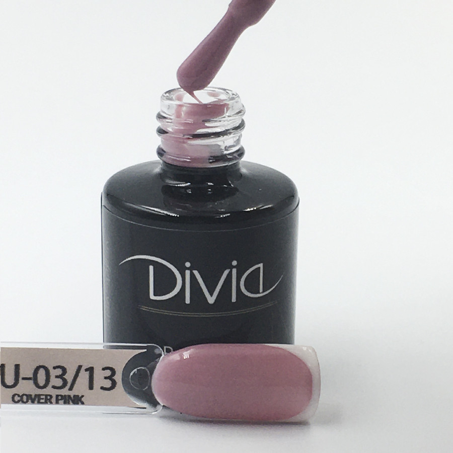 Гель для нарощування та зміцнення нігтів моделюючий Divia Build It Up Gel BU13 - Cover Pink 15 мл. холодний рожевий