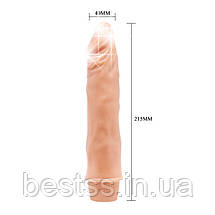 Реалістичний вібратор з мультишвидкісною вібрацією Barbara Dwarf Flesh, фото 2