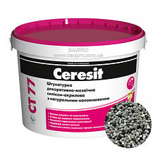 Штукатурка CERESIT CT 77 TIBET 4 декоративно-мозаїчна полімерна (зерно 1,4-2,0 мм), 14 кг