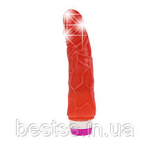Реалістичний вібратор з мультишвидкісною вібрацією Barbara Jeff Red, фото 2