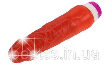 Реалістичний вібратор з мультишвидкісною вібрацією Barbara Jeff Red, фото 5