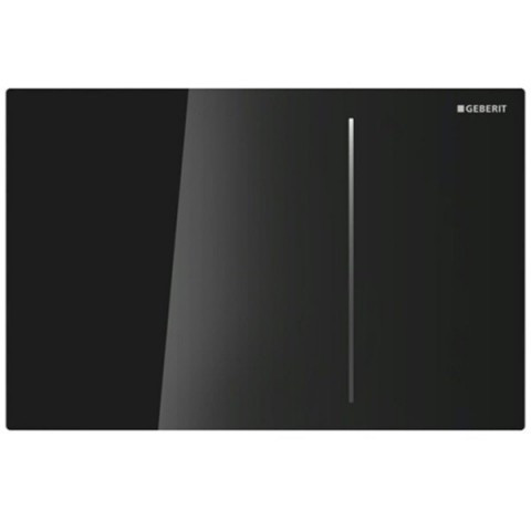 Змивна клавіша Geberit Sigma 70 для бачків Sigma 8 см подвійний змив скло чорне