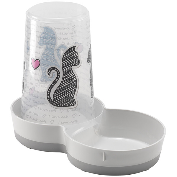 Годівниця поїлка автоматична для котів та собак Moderna Tasty Cats in Love 1.5л (H165027CL)