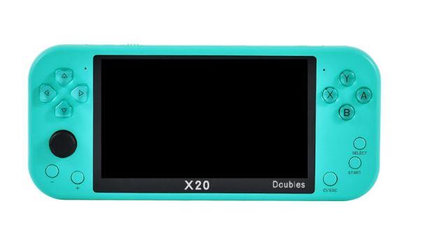 Ігрова приставка X20 / 8GB / 5,1 дюймів LCD / 3000 ігор / Блакитна