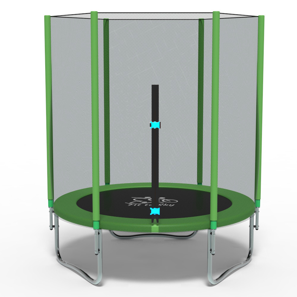 Батут FitToSky 140 см з сіткою зелений