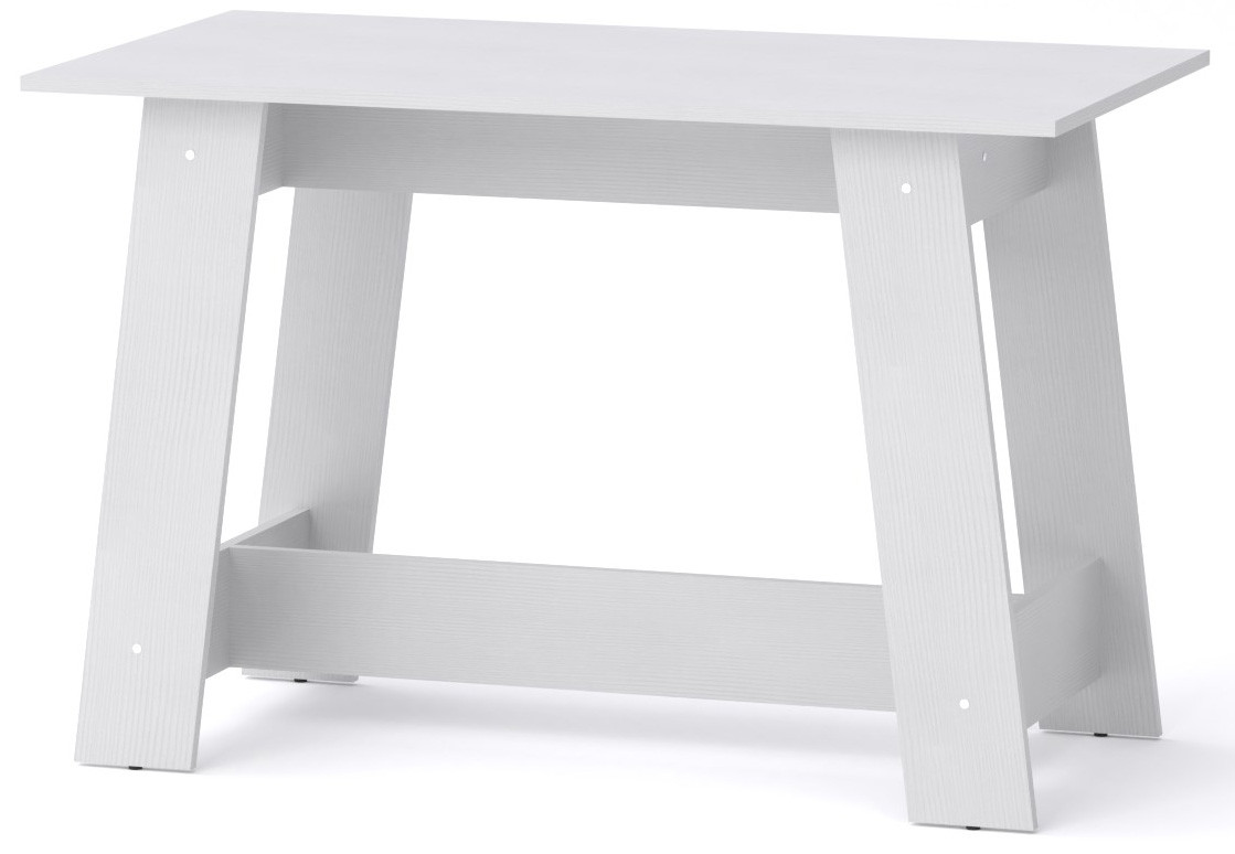Стіл кухонний КС-11 Німфея альба (білий) Компаніт (110х60х72,6 см) кромка 2 мм
