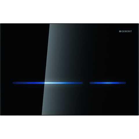 Змивна клавіша Geberit Sigma 80 для бачків Sigma 12 см електроніка чорне скло