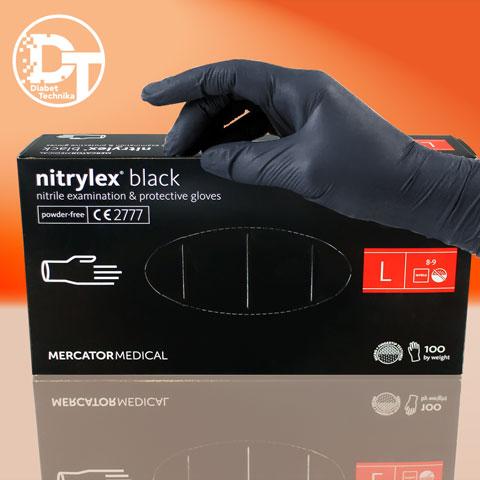 Рукавички Нітрилові Nitrylex Black (L) 100 шт