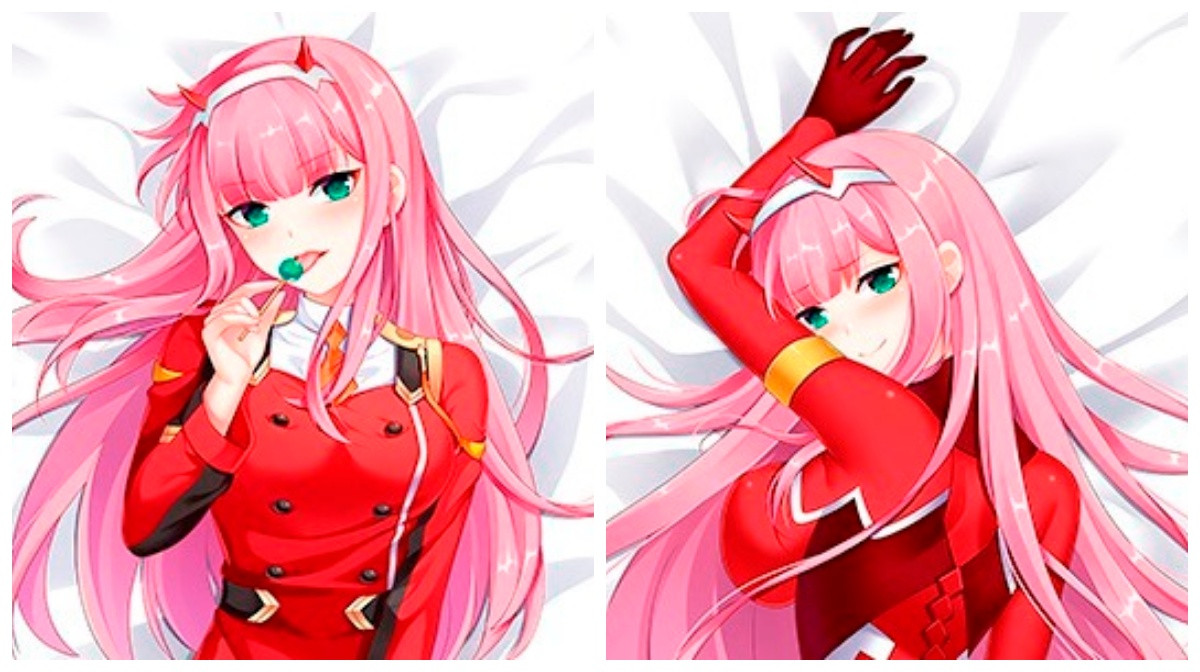 40х 40см 400 Грн Зеро Ту Zero Two Подушка Дакимакура обнимашка со съёмной наволочкой для обнимания аниме принт