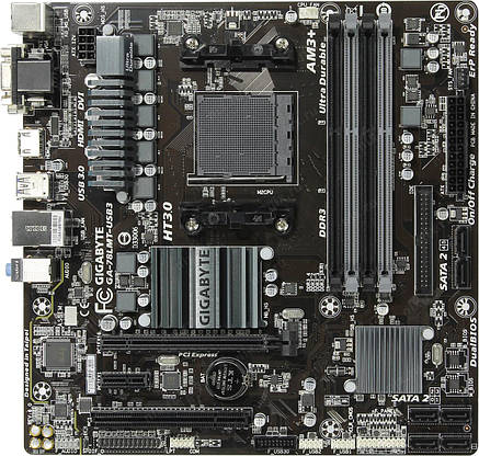 Материнська плата GIGABYTE GA-78LMT-USB3 (rev.6.0) Socket AM3+, micro-ATX 4*DDR3, фото 3