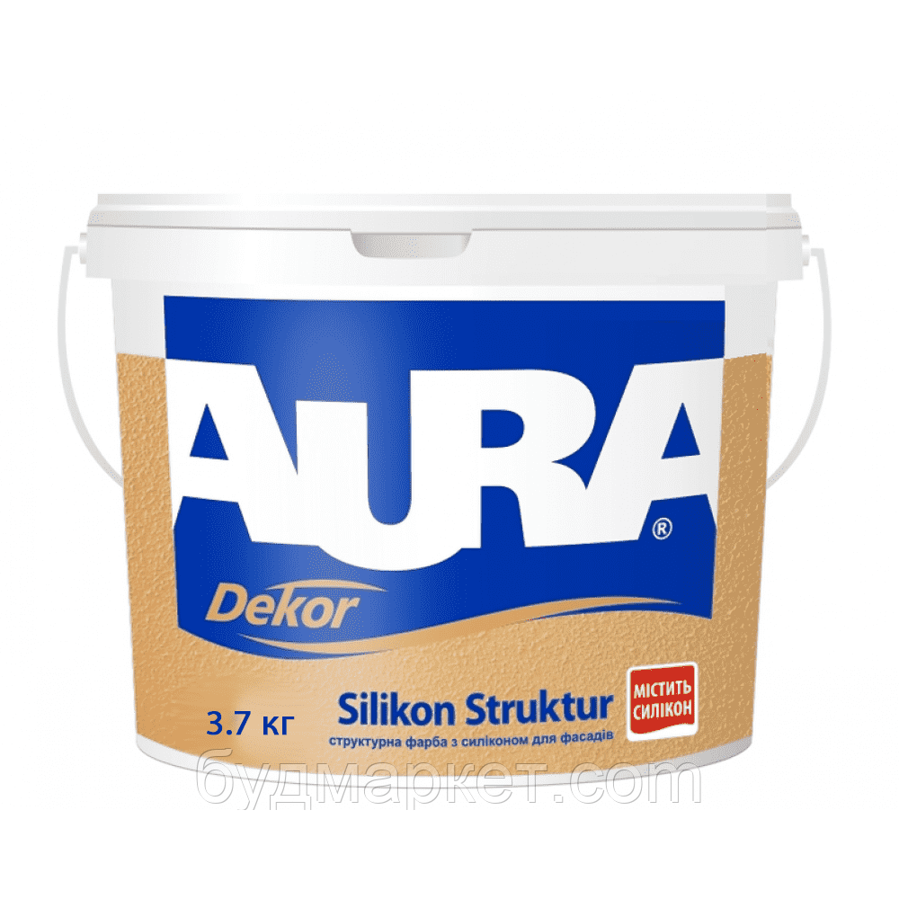 Фарба структурна AURA Dekor Silikon Struktur, 14,8 кг