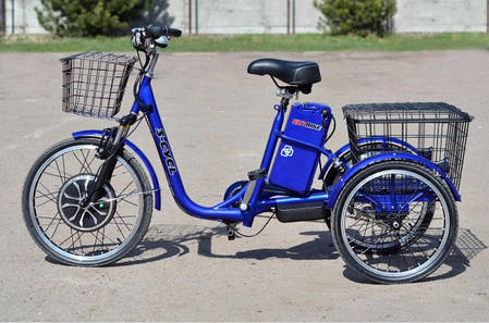 Электроскутер трехколесный Skybike трицикл (350W-36V) Blue, фото 2