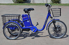 Электроскутер трехколесный Skybike трицикл (350W-36V) Blue, фото 2