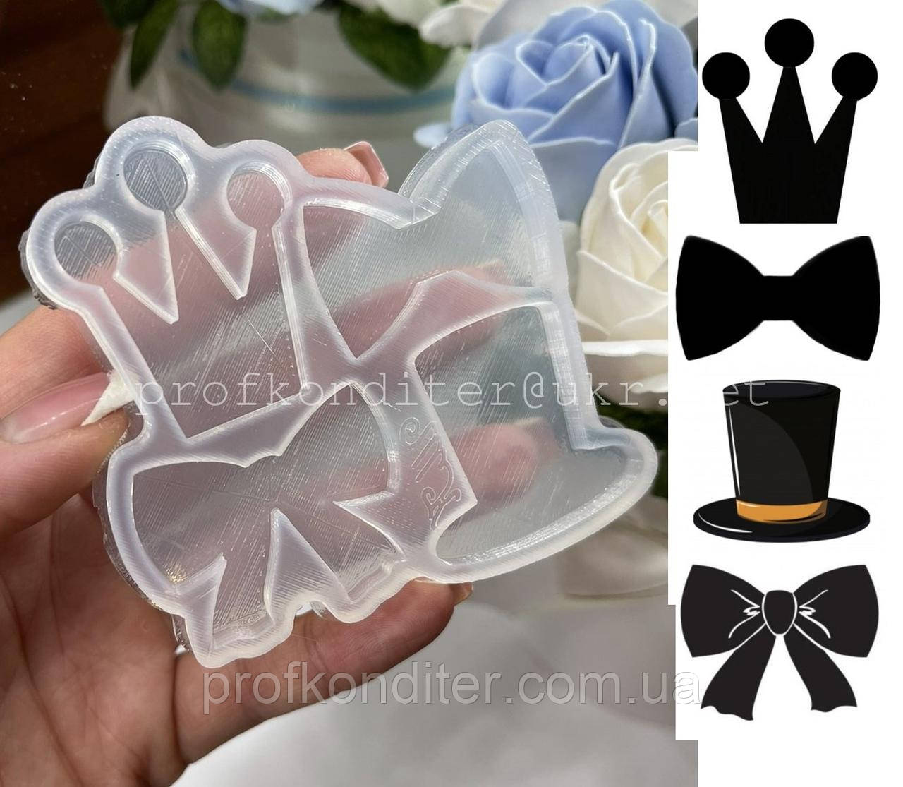 ЕКСКЛЮЗИВ! Силіконовий Молд для шоколаду, мастики і карамелі "Детальки для декору", фото 1