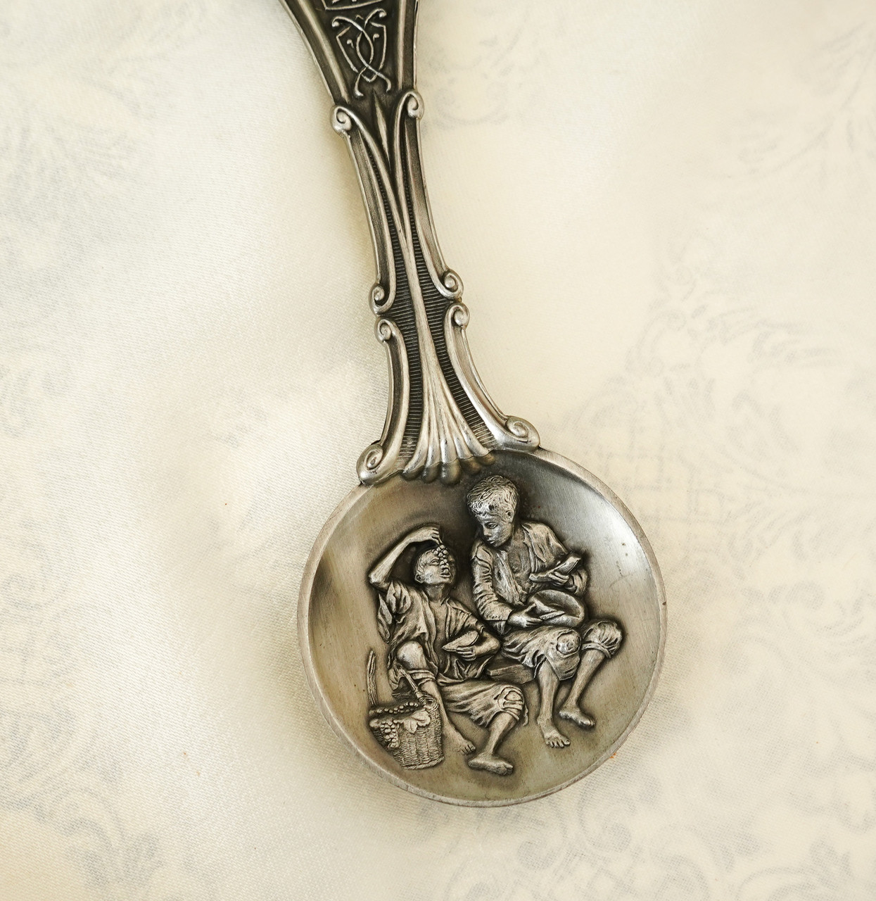Коллекционная оловянная ложка "Шедевры живописи", олово, Германия, B.E. Murillo - фото 3 - id-p1413209312