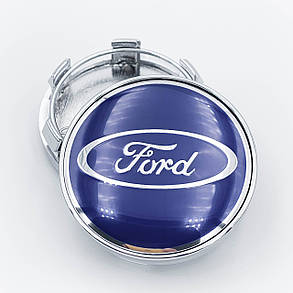 Ковпачки (заглушки) на литі диски FORD (Форд) 60 мм Сині, фото 2