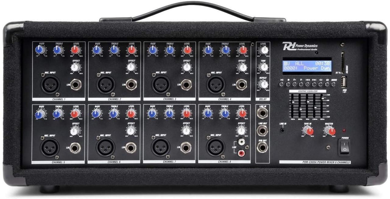 Мікшер 8-канальний з підсилювачем Power Dynamics PDM-C805A (Німеччина)