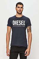 Футболка мужская Diesel, темно-синяя дизель