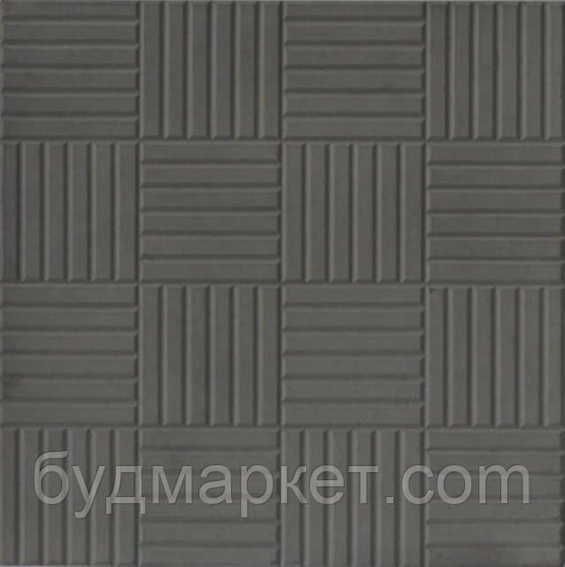 Плитка тротуарна "Квадрат Шоколадка" чорна 30*30*3 см (11шт/м2)