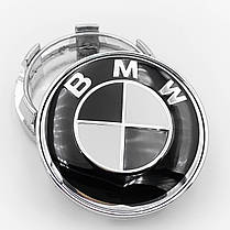 Ковпачки (заглушки) в литі диски BMW (БМВ) 60 мм Чорно білі, фото 4