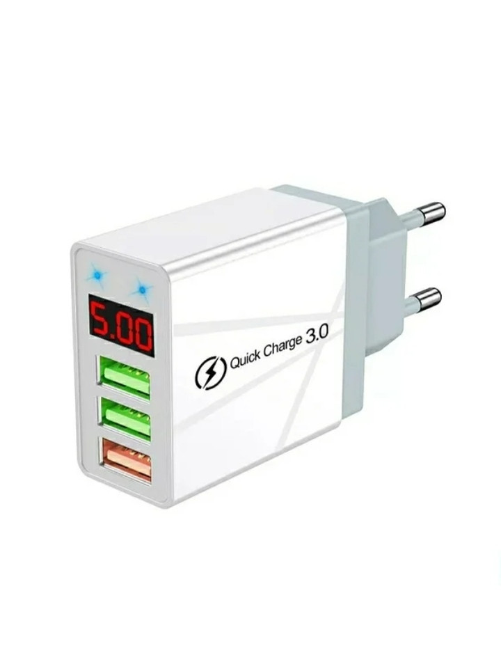 Оригінальний зарядний блок живлення Elough швидка зарядка Quick Charge 3.0 на 3 порти USB