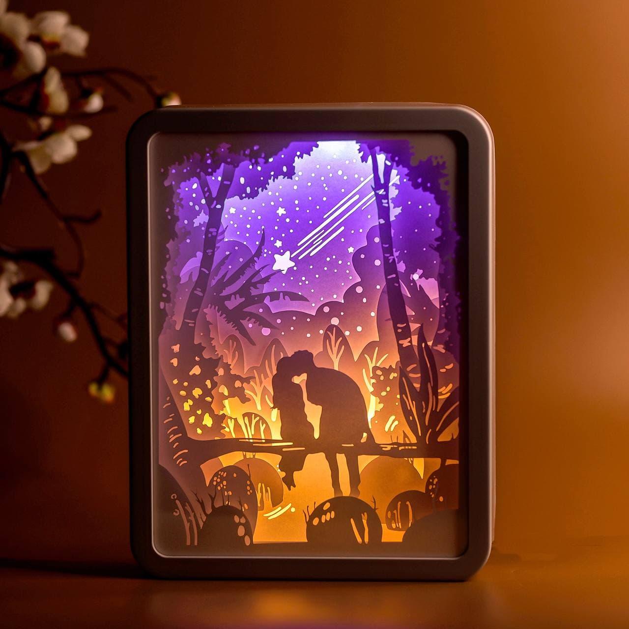 3D настільна картина-нічник "Перший поцілунок" 3DTOYSLAMP