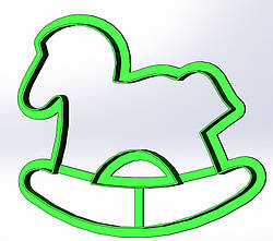 Пластикова вирубка "Коник-гойдалка"