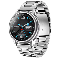 Умные Смарт Часы Smart Watch Lemfo LF28 Silver металл. С Тонометром Пульоксиметром Android 5.0 iOS 9